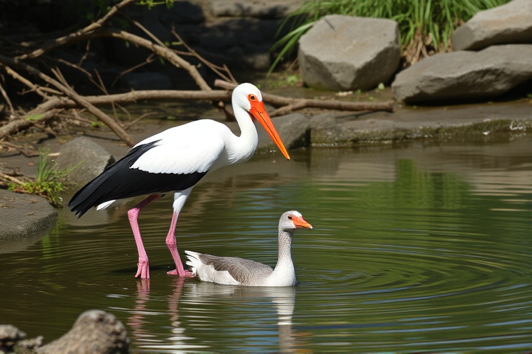 THE STORK, THE GOOSE, AND THE HAWK
